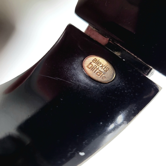 Alexis Bittar GENUINE FACETED ONYX + Swarovski Crystal Zebra Print Bangle - Picture 13 of 14